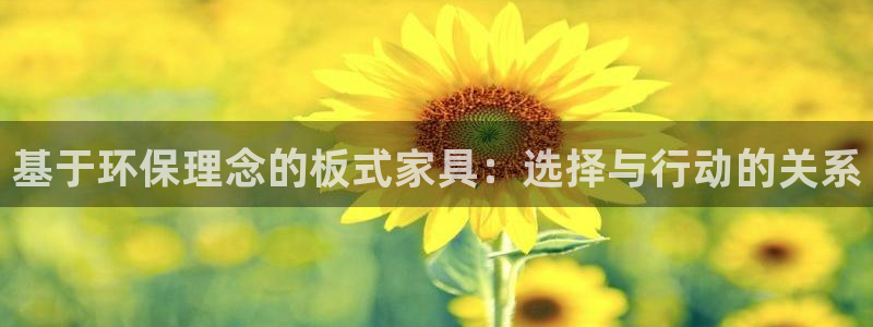 杏宇平台网页版：基于环保理念的板式家具：选择与行动的关系