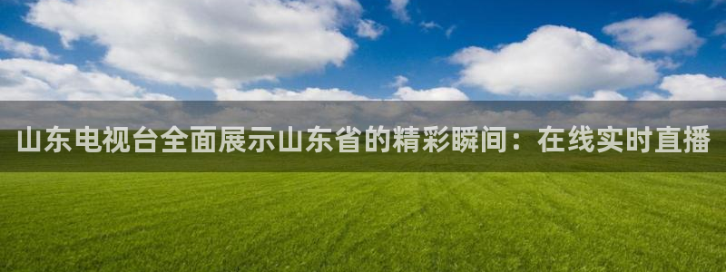 熊猫体育直播体验升级版.苹果进.org：山东电视台全面展示山东省的精彩瞬间：在线实时直播